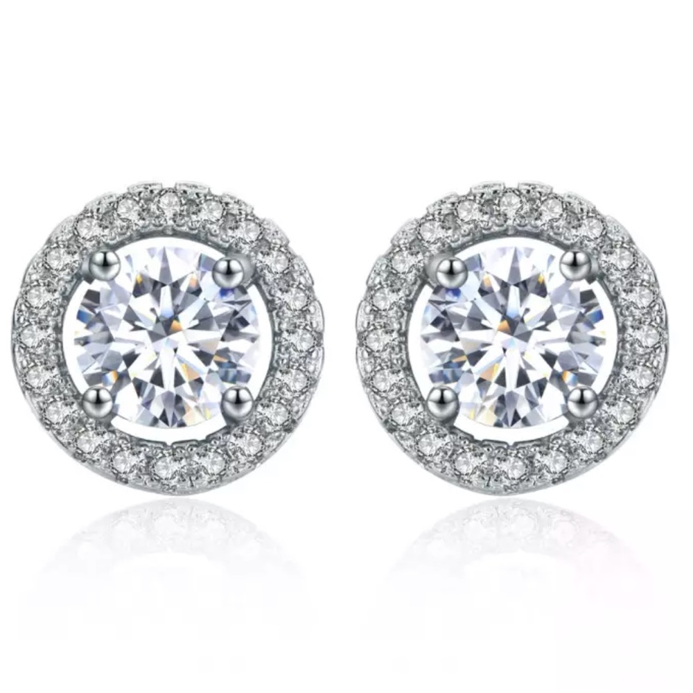 Sale! CZ Crystal Stud Earrings New